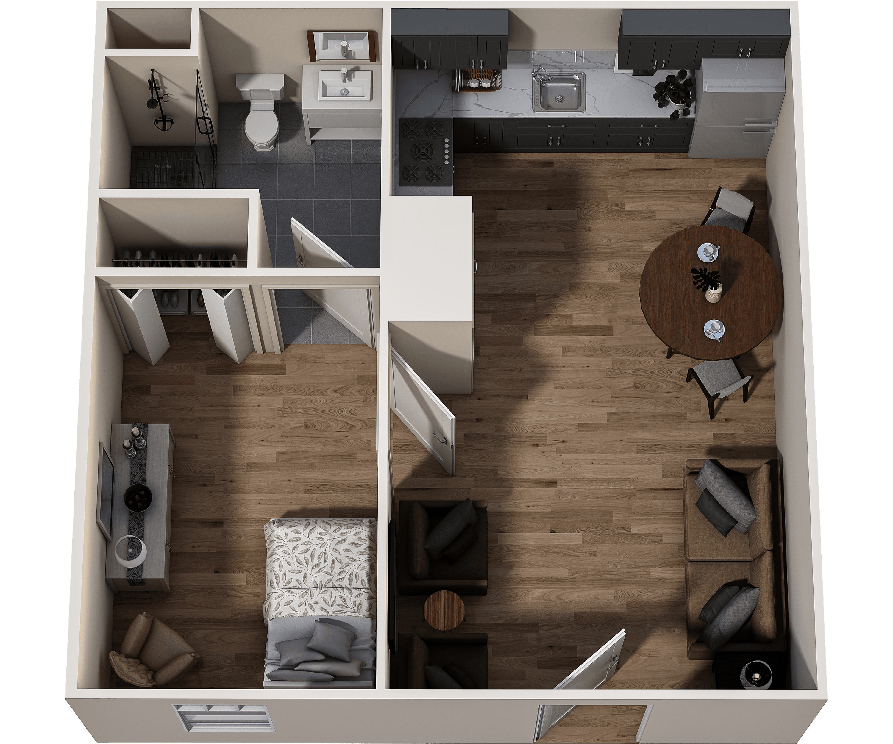 Honey Suite 3D floor plan