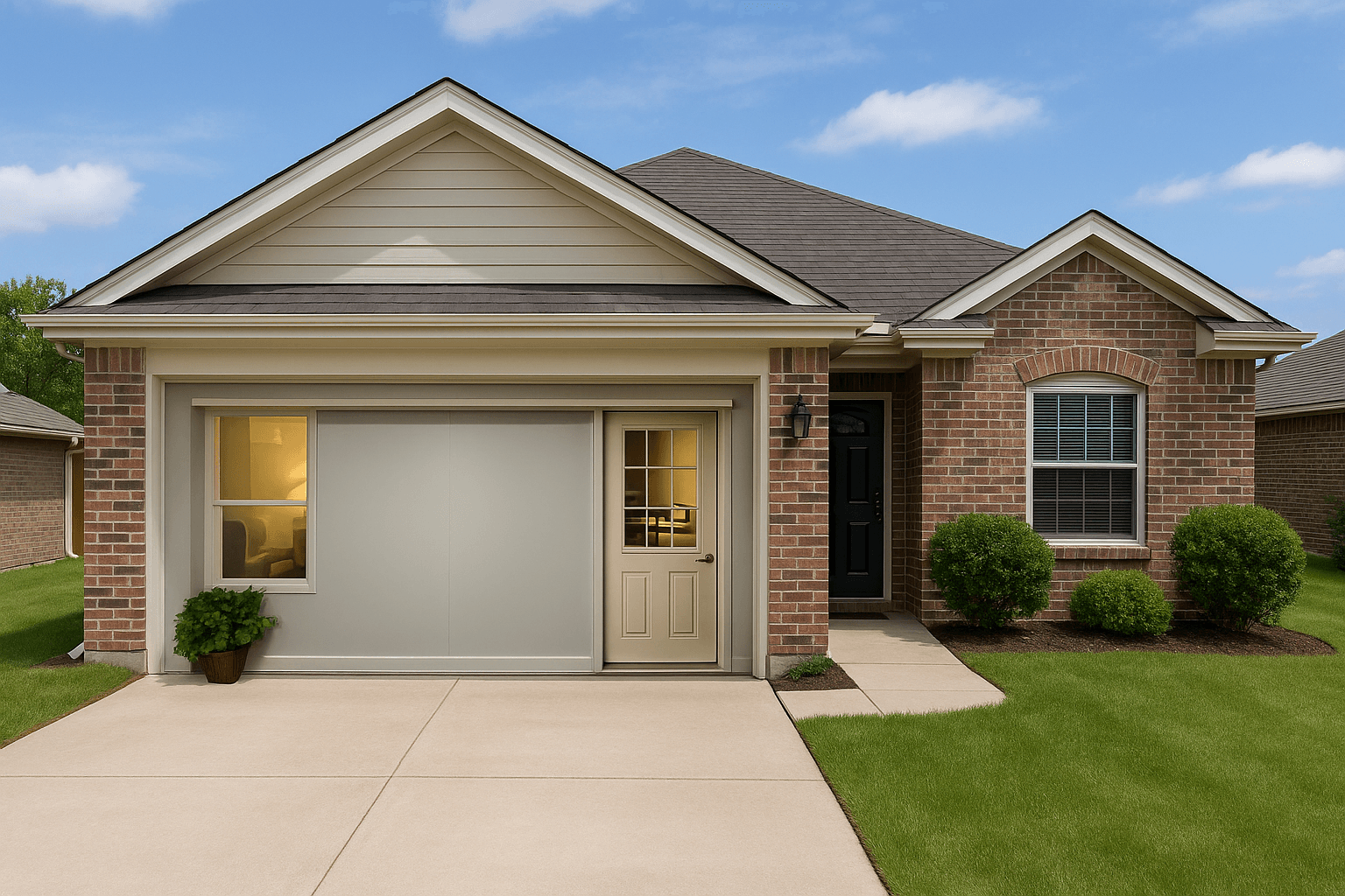 Honey Suite modular apartment inside a two-car garage